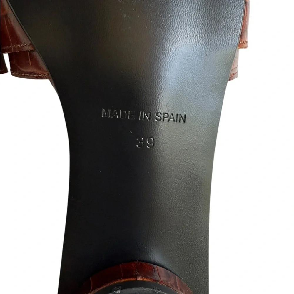 Paris 64 Brown Leather Sandals Sz US 8 Spain - Picture 7 of 7
